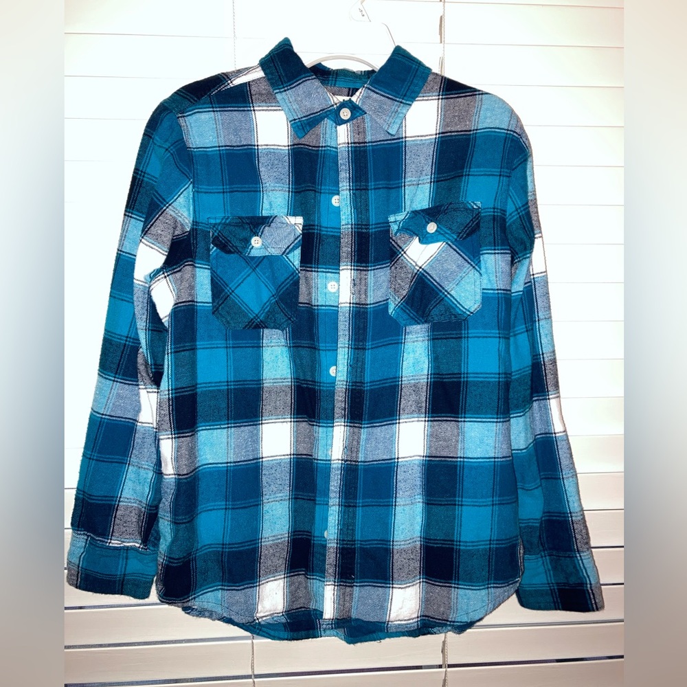 Boys Size Medium Plaid Flannel Shirts - Picture 5 of 10